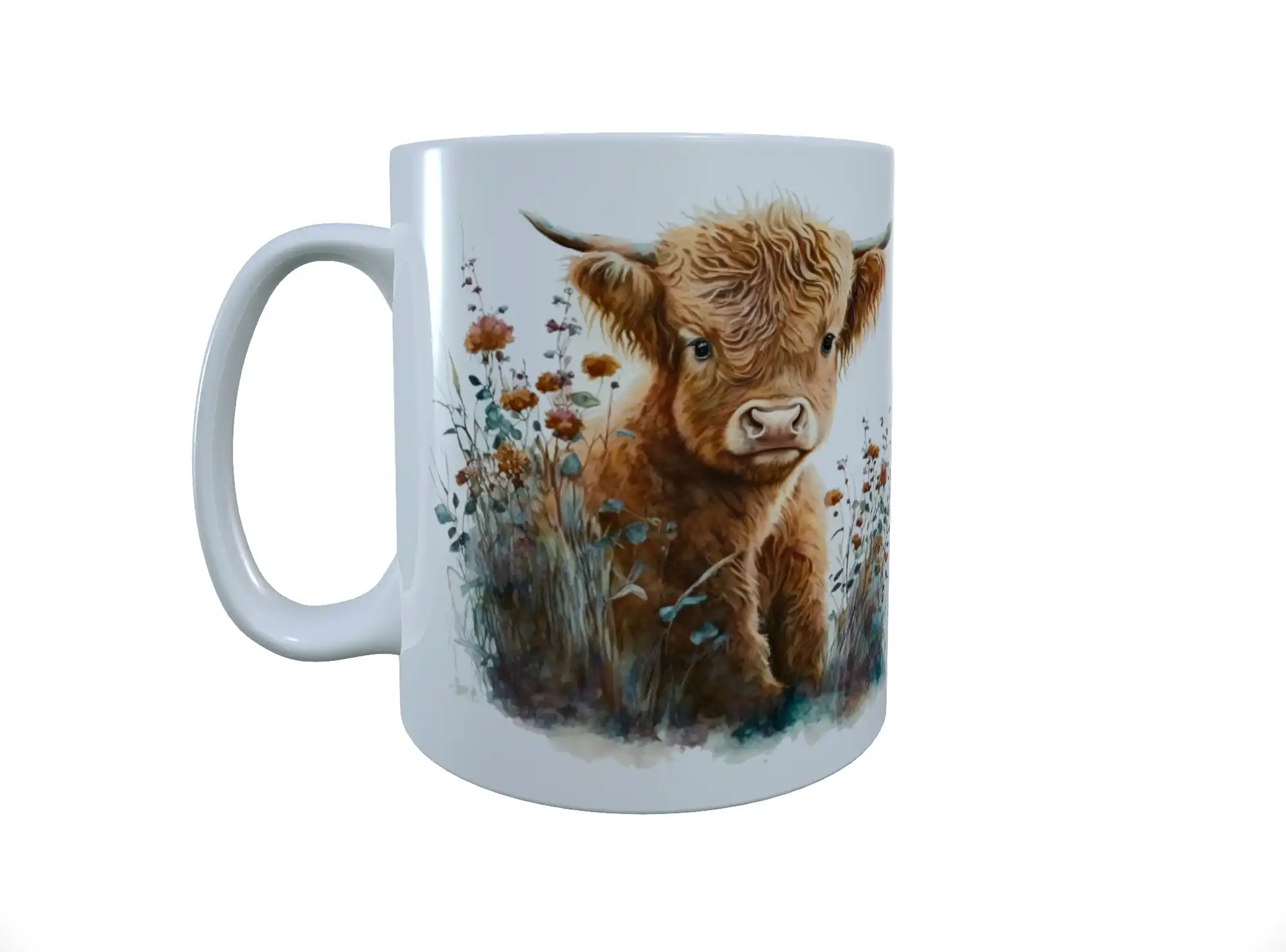 Highland Cow Ceramic Mug, Highland Cow Mug, Highland Cow Latte